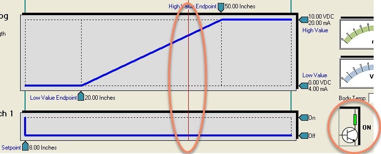 Example of second method of troubleshooting loss of target response